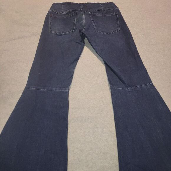 Free People We The Free Penny Pull On Stretch Flare‎ Jeans DARK Blue Wash 28 R - Picture 9 of 10